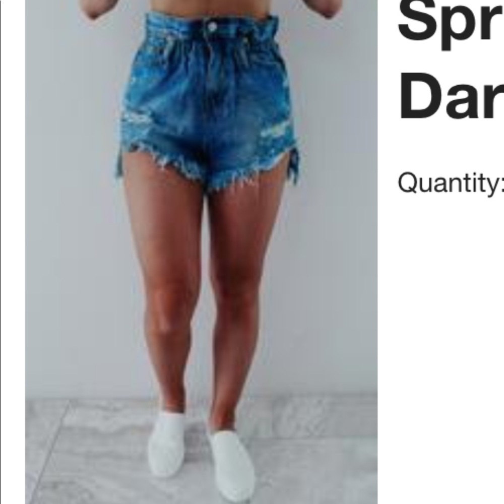 Hope’s Boutique Distressed Denim Shorts, NWT, Lrg